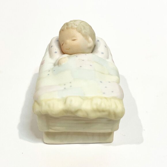Precious Moments Come Let Us Adore Him 1982 Mother Mary Baby Jesus 2 Figurines - Picture 7 of 11